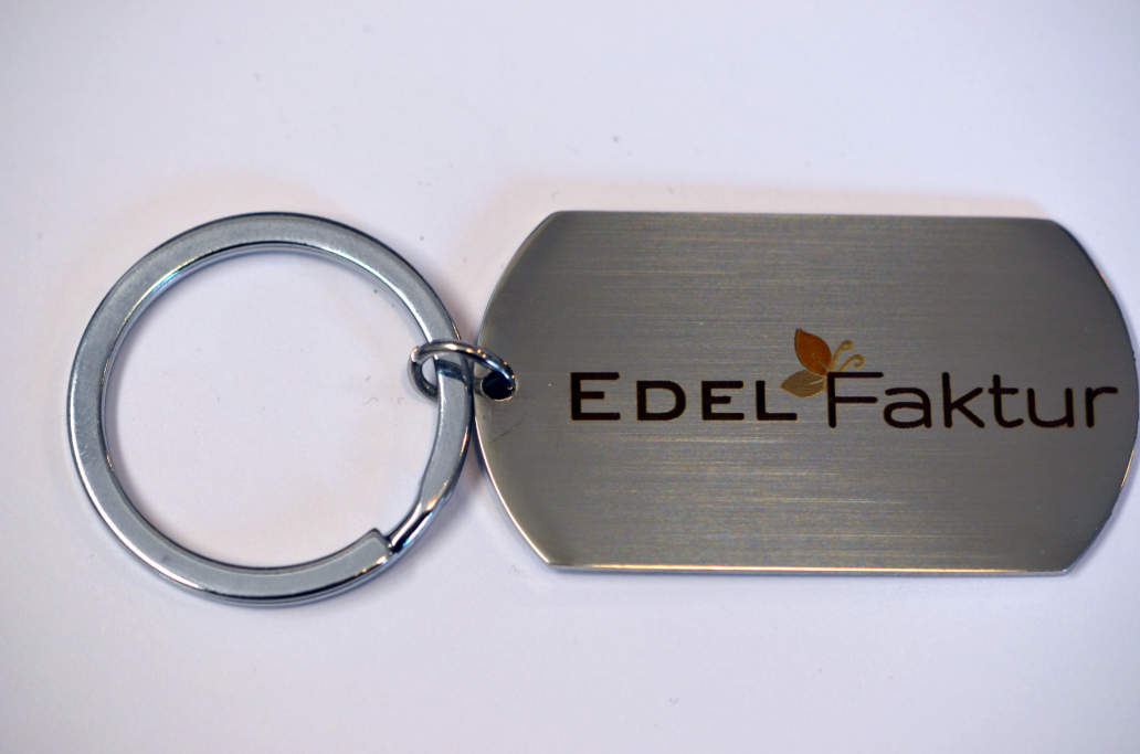 Schlüsselanhänger mit Logo Edelfaktur Schlüsselanhänger mit Logo Edelfaktur