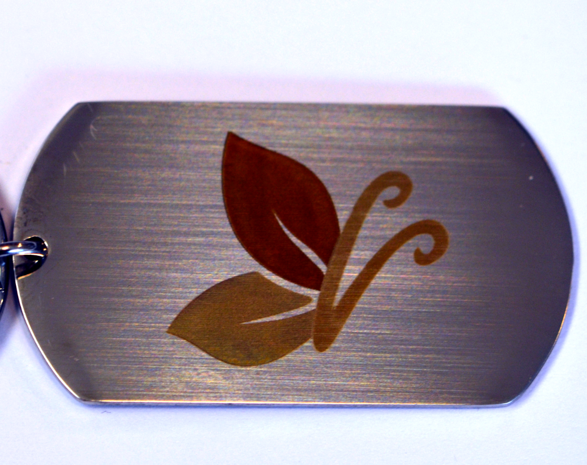 Schlüsselanhänger mit Schmetterling Logo Schlüsselanhänger mit Schmetterling Logo